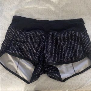 Lululemon black and white athletic shorts. Perfect